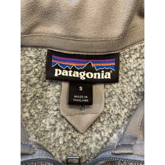 Small Patagonia Sleeve Quarter Zip Pullover Gray Sweater - Picture 3 of 11